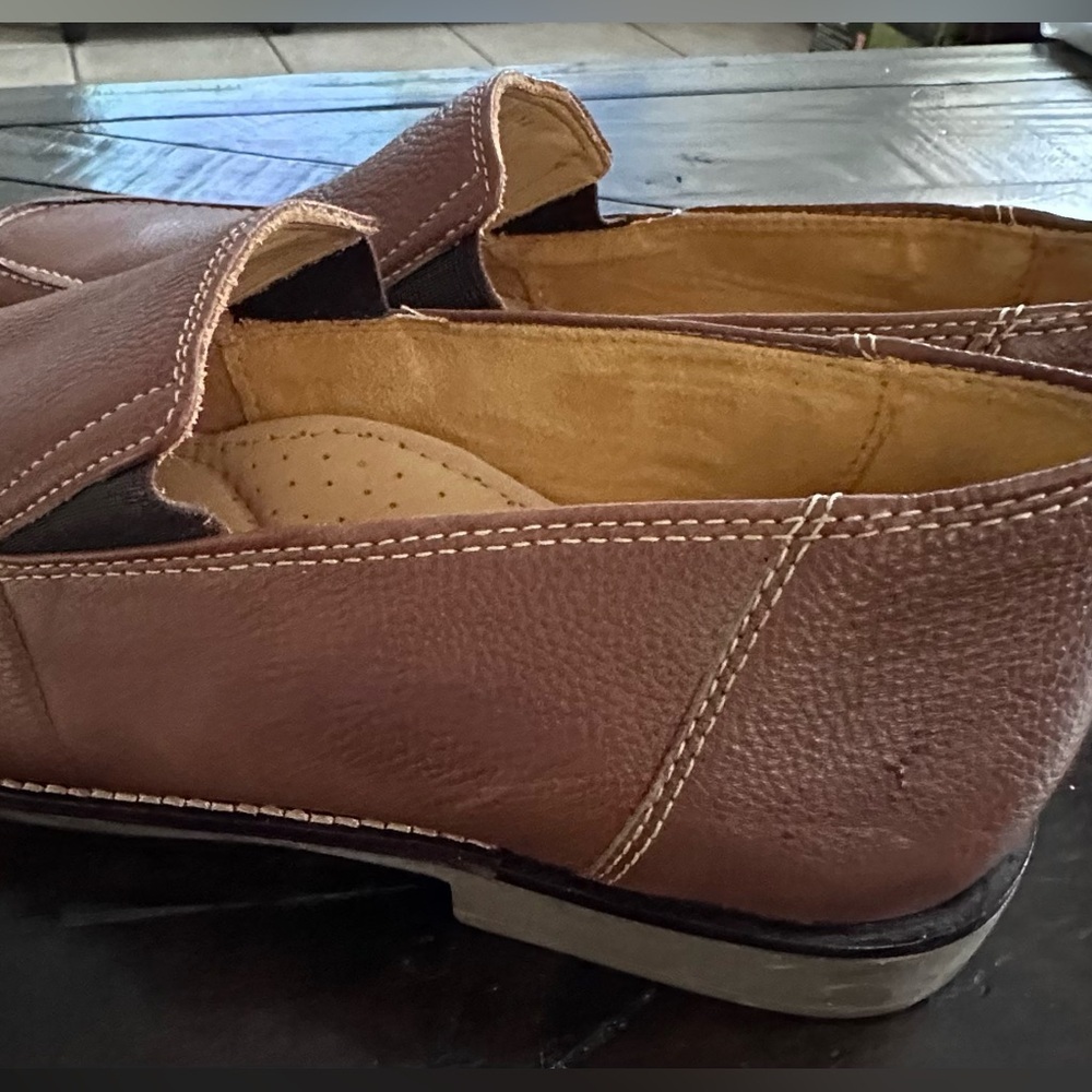 Sandro Mens 10 Loafers Brown Soft Leather Comfort/Casual Shoes Made In Brazil - Picture 8 of 13